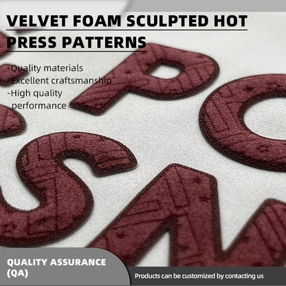 xiangqing Embossed Foam Hot-Pressed Patterns on Suede Fabric with Multi-Color Heat Transfer 3D Textures(Please consult customer service for pricing)