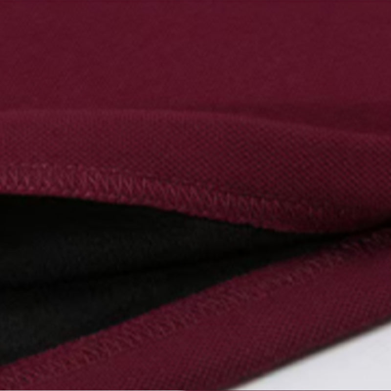 Jier 100% Cotton Ultra-Soft Fleece Long-Sleeve Turn-Down Collar T-Shirt Solid Color, Versatile Style