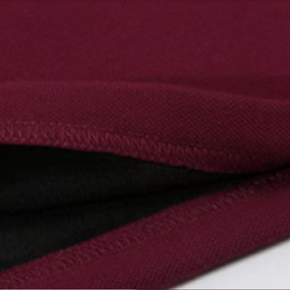 Jier 100% Cotton Ultra-Soft Fleece Long-Sleeve Turn-Down Collar T-Shirt Solid Color, Versatile Style