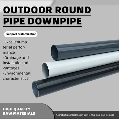 shunshui The outdoor round downpipe is resistant to aging, durable and serves as an excellent drainage pipeline(Please consult customer service for pricing)