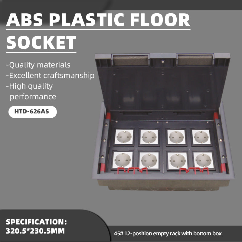 feilifu ABS plastic floor socket, decorative pop - up hidden floor socket, waterproof and dust - proof  HTD-626AS 500pcs