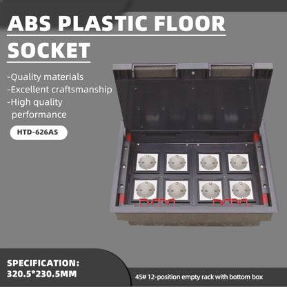 feilifu ABS plastic floor socket, decorative pop - up hidden floor socket, waterproof and dust - proof  HTD-626AS 500pcs
