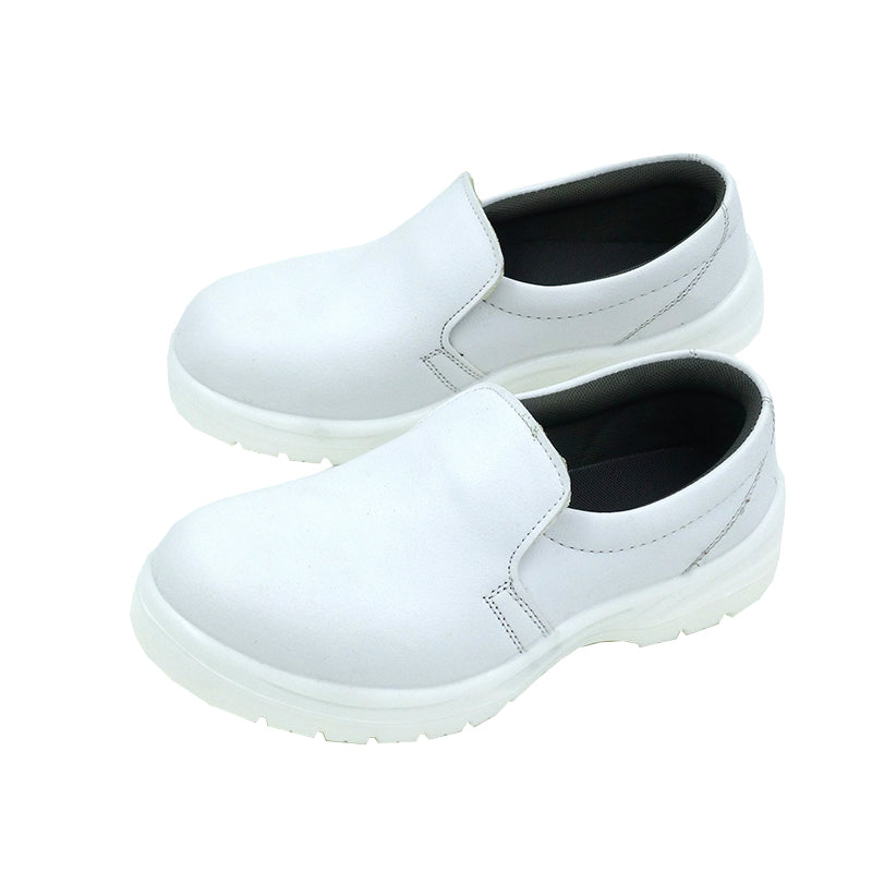 tonghuasheng Anti-static PU white dust-free safety shoes 8808 steel Baotou anti-smashing toe protection dust-proof labor protection shoes factory