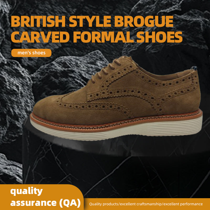 benchi Men's British-Style Brogue Decorated Formal Shoes Business-Oriented Breathable 3000 Pairs(Please consult customer service for pricing)