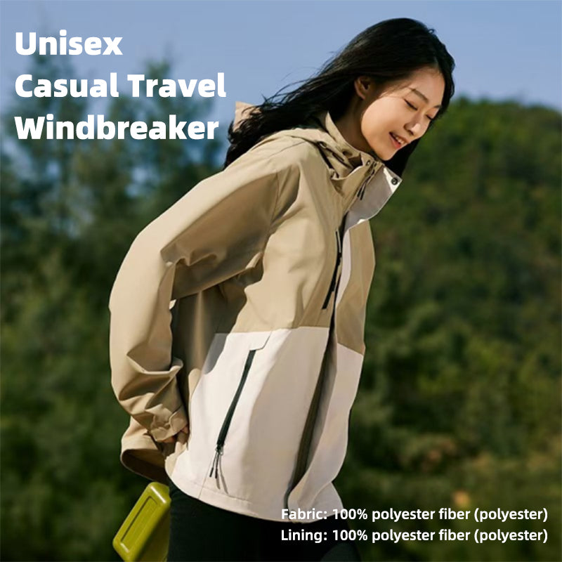 Jier Unisex Casual Travel Windbreaker, a Wear resistant Outdoor Mountaineering Wind proof Jacket