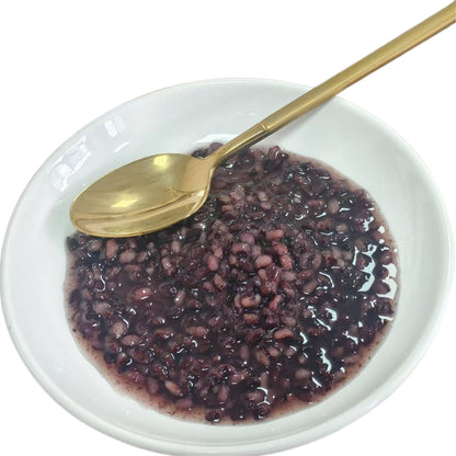 mingzhong Canned purple rice, ready-to-eat rice porridge, ingredient for hot drinks, shaved ice, shaved ice dessert, ingredient for baking and milk tea shops 850g×12cans