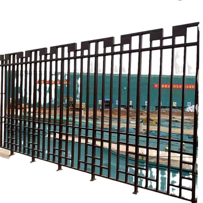 hengze Wrought Iron Fence Railings Garden Outdoor Guardrails Custom Height Rust-Proof Reinforced Villa Garden Fencing(Please consult customer service for pricing)