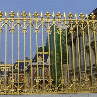 hengze Wrought Iron Fence Railings Garden Outdoor Guardrails Custom Height Rust-Proof Reinforced Villa Garden Fencing(Please consult customer service for pricing)