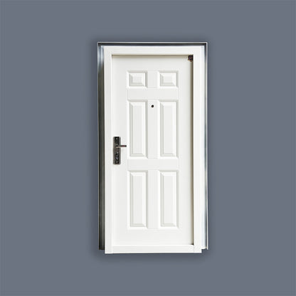 tianweidun Customized Class D security door Simple classic white spot outdoor steel flat start-up installation project entrance security door(Please consult customer service for prices)