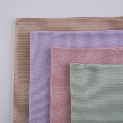 meiyi Rayon spandex 2*2 rib Pure cotton cloth All polyester thread knitted fabric Clothing fabric