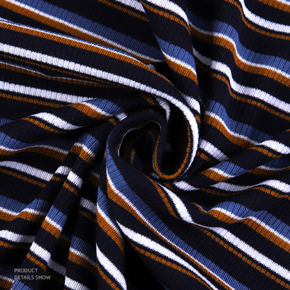meiyi 30STR2*2 striped rib  Skin friendly and comfortable fabric Knitted fabric Color stripe