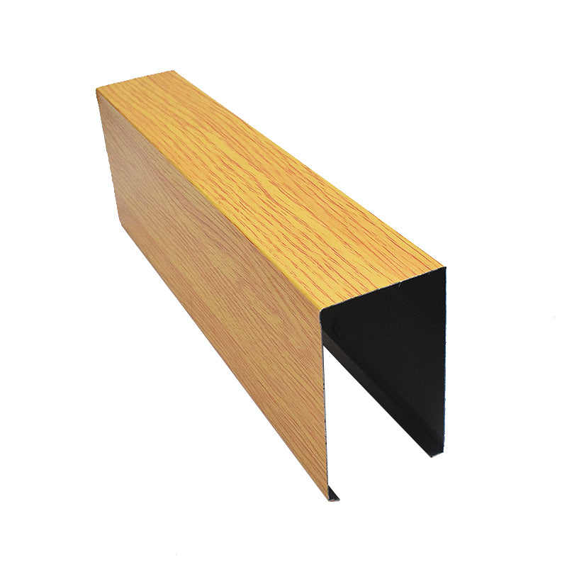 xuncheng 50 bottom 70 height wood grain square pass  Wood grain aluminum square tube aluminum square passage suspended ceiling aluminum alloy hollow pipe grille