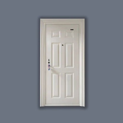 tianweidun Customized Class D security door Simple classic white spot outdoor steel flat start-up installation project entrance security door(Please consult customer service for prices)