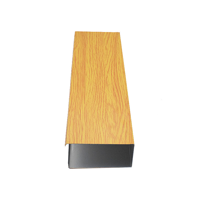 xuncheng 50 bottom 70 height wood grain square pass  Wood grain aluminum square tube aluminum square passage suspended ceiling aluminum alloy hollow pipe grille