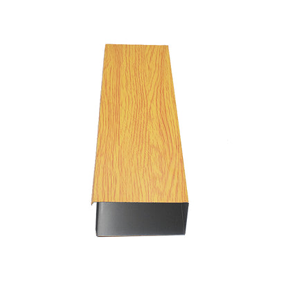xuncheng 50 bottom 70 height wood grain square pass  Wood grain aluminum square tube aluminum square passage suspended ceiling aluminum alloy hollow pipe grille