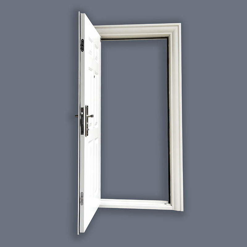 tianweidun Customized Class D security door Simple classic white spot outdoor steel flat start-up installation project entrance security door(Please consult customer service for prices)