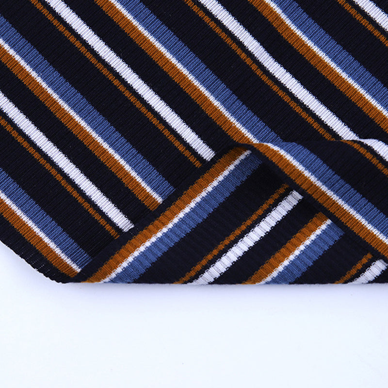 meiyi 30STR2*2 striped rib  Skin friendly and comfortable fabric Knitted fabric Color stripe