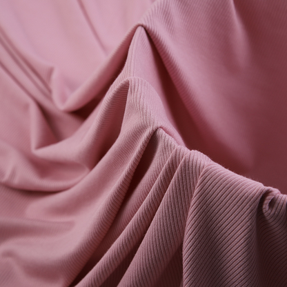 meiyi Rayon spandex 2*2 rib Pure cotton cloth All polyester thread knitted fabric Clothing fabric